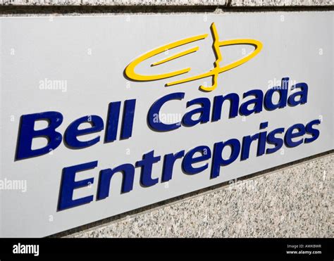 Bell Canada Enterprises logo at their offices in Montreal, Canada Stock Photo - Alamy