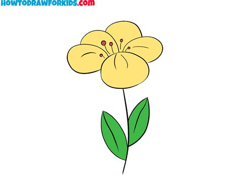 How to Draw a Pretty Flower - Easy Drawing Tutorial For Kids