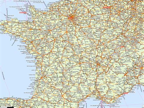 Road Map Of France - Best Map of Middle Earth