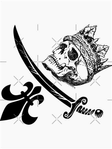 "Jean Lafitte Pirate Flag" Sticker by Freihalt | Redbubble