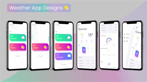 Weather App Report Mockup Designs on Behance