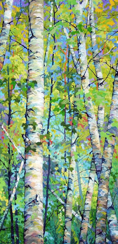 Spring Birches l - 24" x 48" | Artist Frank Balaam | Birch tree art ...