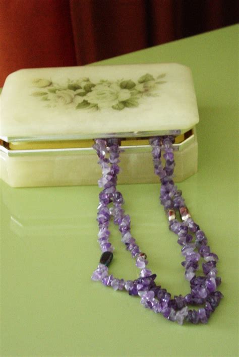 Decorative Italian Alabaster Jewelry Box