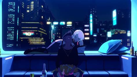 HD wallpaper: Cyberpunk: edgerunners, anime girls, lucy (edgerunners), david (edgerunners ...