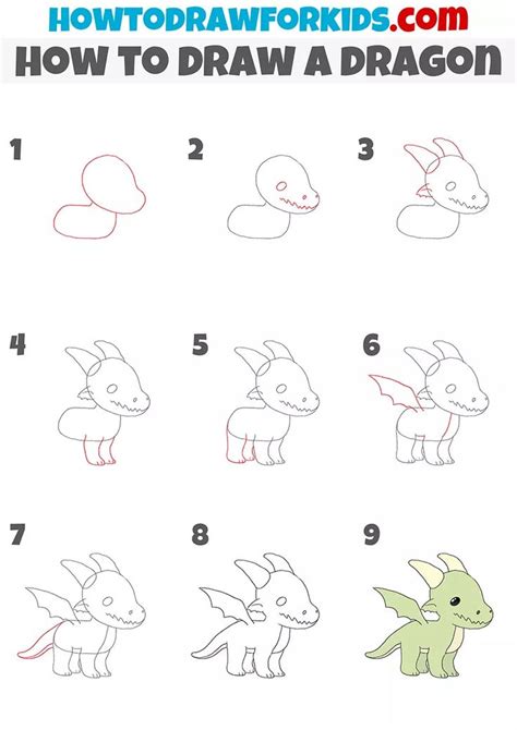 How to Draw a Dragon | Easy drawings, Easy doodles drawings, Drawing tutorial easy