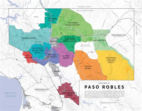 Paso Robles Winery Map | Map Of The World