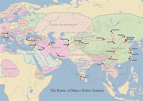 Map of Marco Polo's Travels (Illustration) - Ancient History Encyclopedia