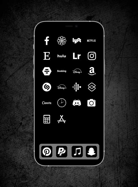 100 Free Black App Icons For An Ultra Sophisticated iPhone Screen - Glory of the Snow