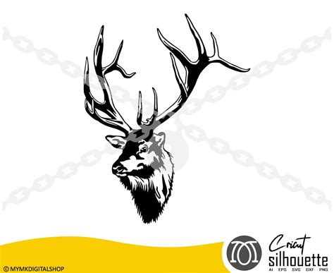 Elk Head Svg, Elk Svg, Deer Svg, Hunting Svg, Deer Hunting Svg, Svg ...