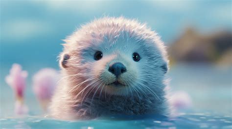 Cute Sea Otters Wallpaper