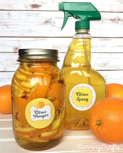 Colorful Adhesive Canning Jar Labels: Orange Peel Cleaner Recipe ...