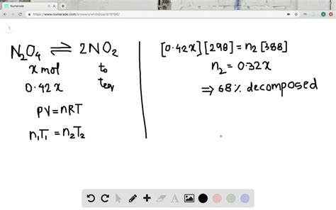 SOLVED:Dinitrogen tetroxide decomposes to nitroge…