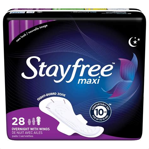 Stayfree Maxi Overnight Pads with Wings For Women, Reliable Protection ...