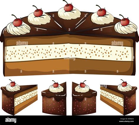 Illustration of chocolate cake Stock Vector Image & Art - Alamy