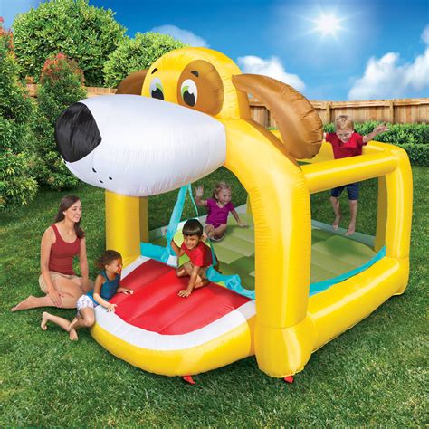 Banzai Playful Puppy Bouncer (Inflatable Jumping Bounce House Backyard Summer Bouncing Jump ...