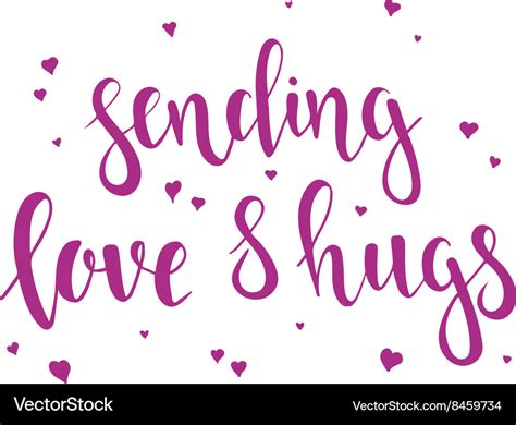 Sending love and hugs Royalty Free Vector Image