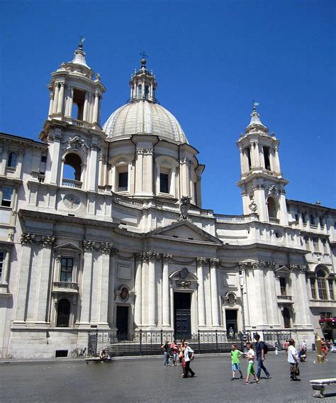 Roma - Chiesa di San'Agnese in Agone - Francesco Borromini – Wikipedie Neoclassical Architecture ...