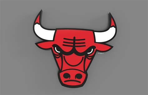 Chicago Bulls logo free 3D model 3D printable | CGTrader