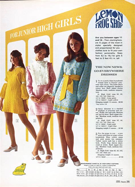 Sears, early 1970s catalog "Lemon Frog" shop 60s And 70s Fashion ...