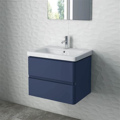 RAK Resort Wall Hung 2-Drawer Vanity Unit With Basin - W 650 x D 460mm