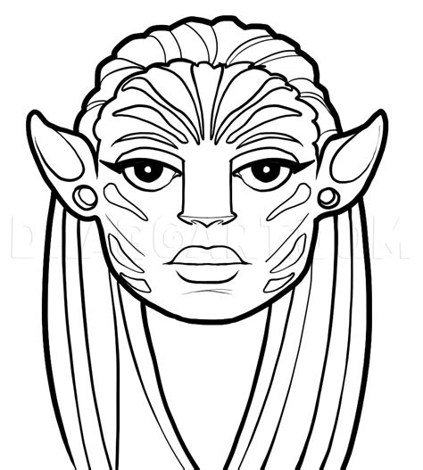 How To Draw Neytiri Easy, Step by Step, Drawing Guide, by Dawn | dragoart.com | Drawings, Guided ...