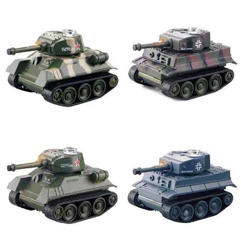 Mini RC Tank Model Electronic Radio Controlled 1:72 4CH - Free Shipping - Hobbyshmoby.com