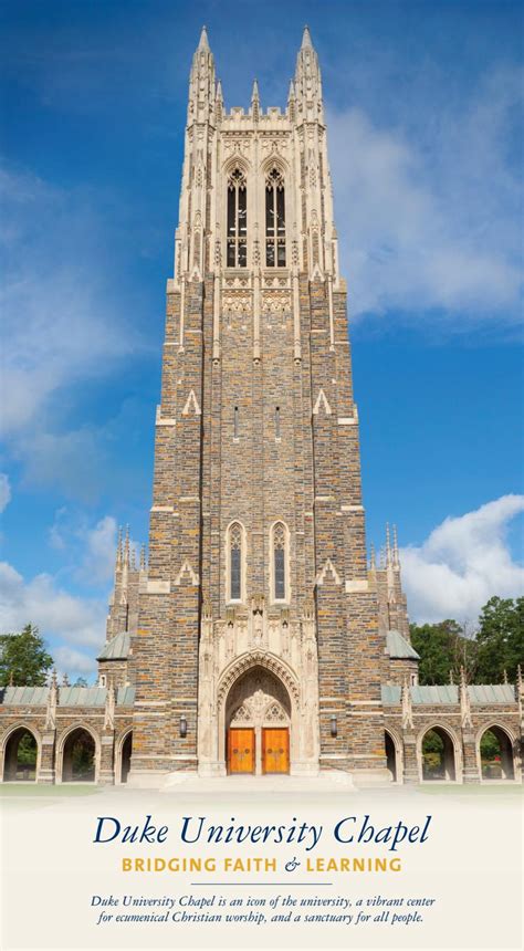 Duke University Chapel Visitor Brochure by Duke Chapel - Issuu