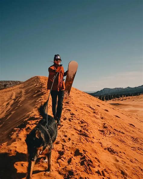 Sandboarding Down the Dunes of Coral Pink Sand Dunes