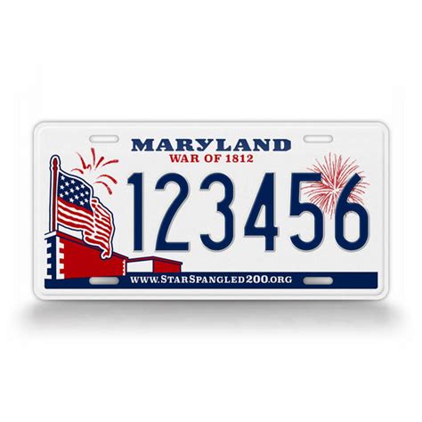 Custom Maryland War Of 1812 License Plate – SignsAndTagsOnline