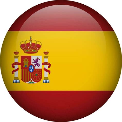 España bandera botón. emblema de España. vector bandera, símbolo ...