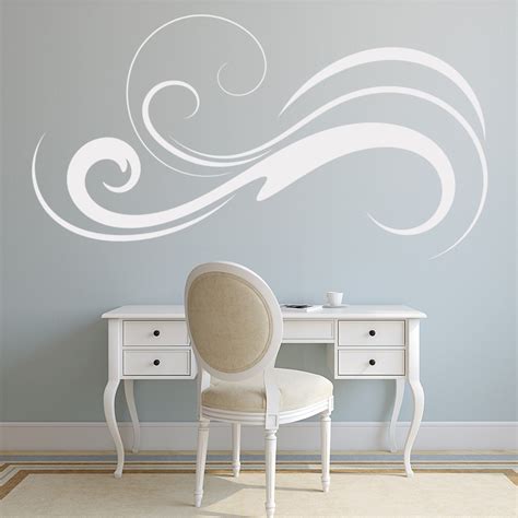 Wave Embellishment Wall Stickers Decorative Wall Art