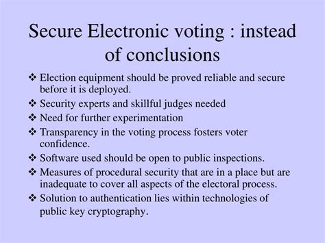 PPT - Electronic Voting System Security PowerPoint Presentation, free ...