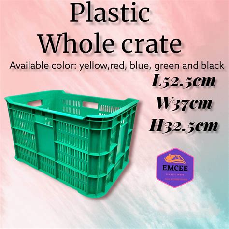 Heavy duty plastic whole crates fruit crates stackable multipurpose ...