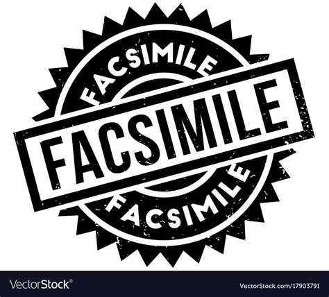 Facsimile rubber stamp Royalty Free Vector Image