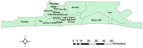 Lagos State Map showing the local government Areas | Download ...