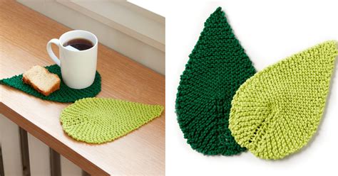 Be-Leaf It Knit Coaster [FREE Knitting Pattern]