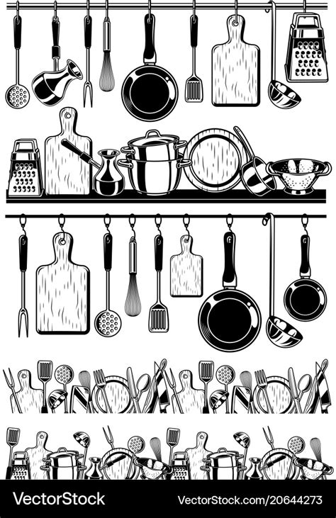 Seamless cooking background Royalty Free Vector Image