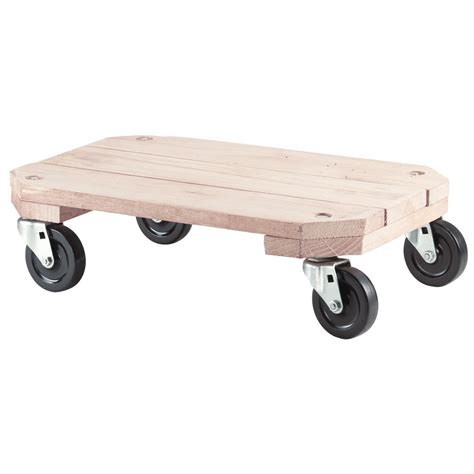 Solid Wood Plant Dolly Heavy Capacity Wheel Rolling Swivel Casters ...