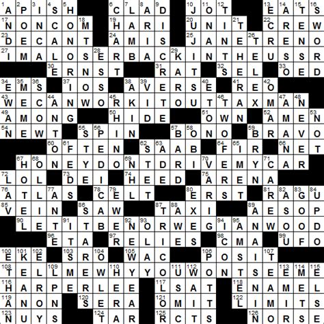 LA Times Crossword Answers 2 Oct 16, Sunday - LAXCrossword.com