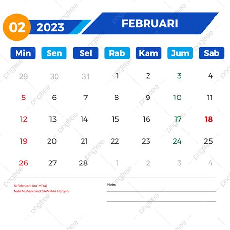 Kalender Februari 2023 Lengkap Dengan Tanggal Merah, كالندر فبراير 2023 ...