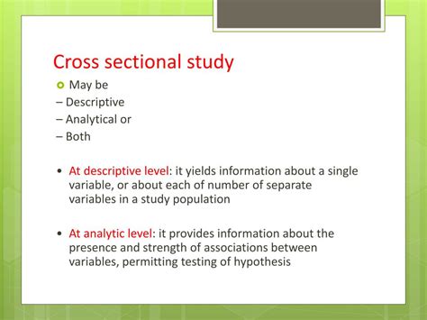 PPT - CROSS SECTIONAL STUDY PowerPoint Presentation, free download - ID ...