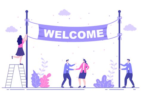 Best Welcome Banner Decoration Illustration download in PNG & Vector format