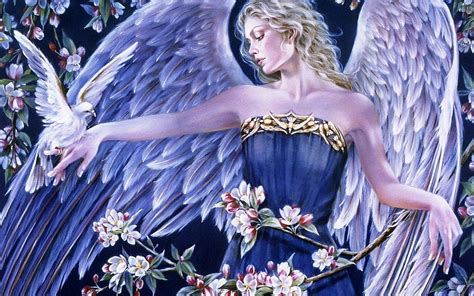 Download Beautiful Angels In Blue Dress Wallpaper | Wallpapers.com