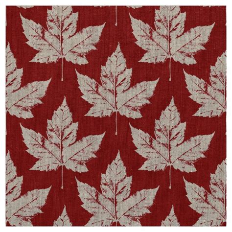 Patriotic CANADA FLAG Map Outline Fabric | Zazzle