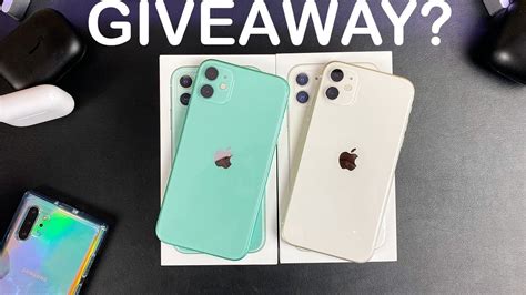 iPhone 11 Unboxing( WHITE & GREEN) - iPhone 11 GIVEAWAY? - YouTube