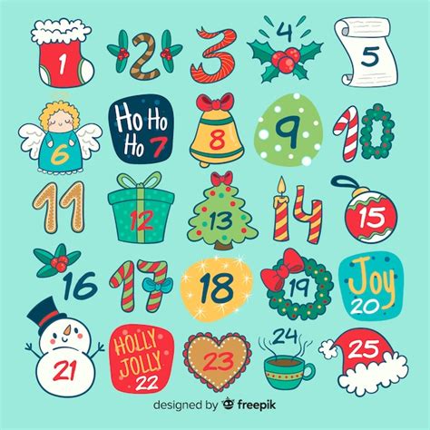 Free Vector | Funny advent calendar