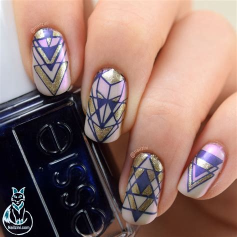 Geometric Reverse Stamping Nail Art -- Born Pretty Review -- | Nailzini: A Nail Art Blog