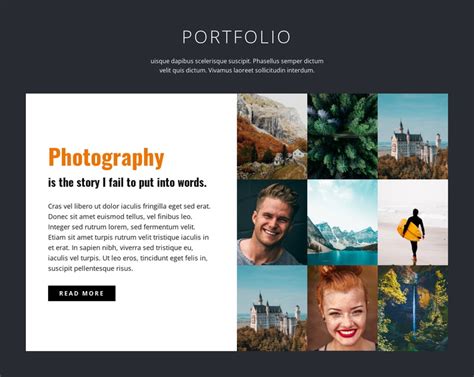 Professional photography portfolio HTML5 Template