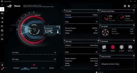 ASUS ROG armoury crate not showing performance options? : r/ASUS