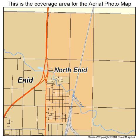 Aerial Photography Map of North Enid, OK Oklahoma